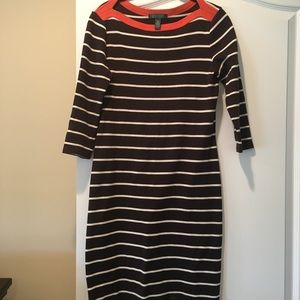 Beautiful Brown and Cream striped dress
